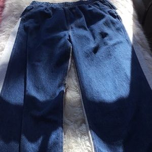 Zara Denim and Sweat Pants Combo, straight leg with elastic waist